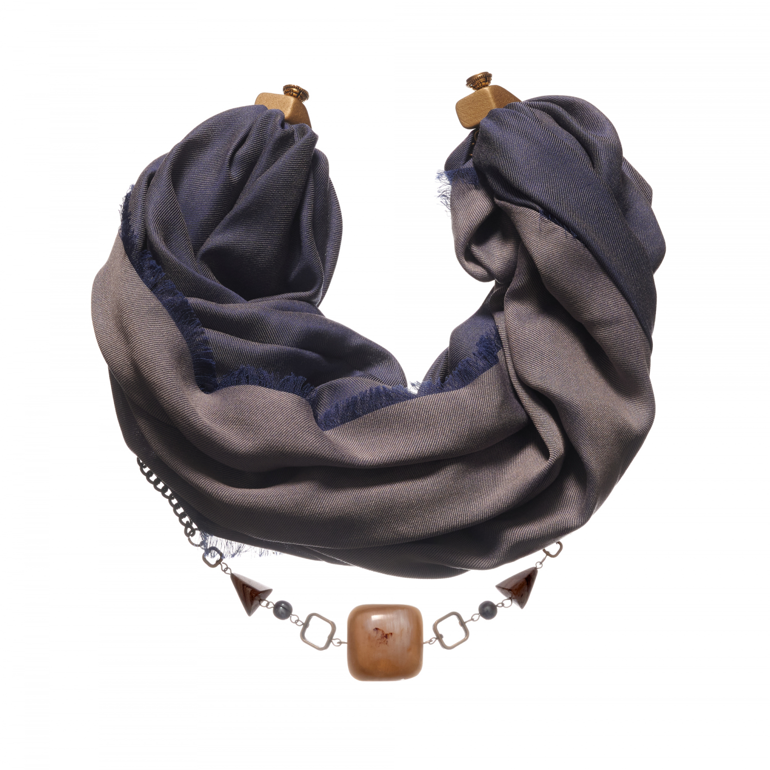 Бусы-платок и шарф-ожерелье